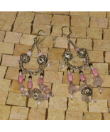Light Pink Earrings - Silver pink Earrings - long earrings - Dangle earr... - $355.68 MXN