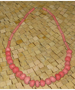 Berber Natural Pink Stone necklace -Handmade Bead Necklace- Beaded Pink ... - $1,104.48 MXN