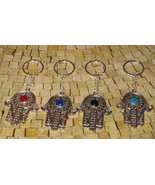 Hamsa Hand Key Chain - Evil Eye Silver Plated Hamsa Keychain - Hamsa key... - $280.80 MXN