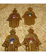 Brass Hamsa Hand of Fatima Khamsa - Hamsa Hand- Brass Hamsa Charm - hams... - $355.68 MXN