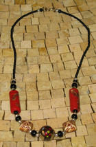 Necklaces - Red Necklace - Necklaces - Beaded necklce - Handmade beaded necklace - £11.74 GBP