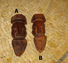 Carved Wood Face Mask - Wall Hanging Art Mask - Mask - Wooden mask - Mas... - £11.74 GBP