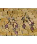 Orchid Dangle Earrings - Orchid Medium Earrings - Silver orchid earrings  - £15.06 GBP