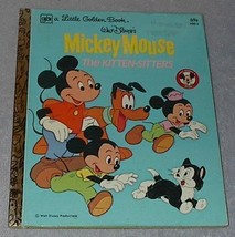 Walt Disney&#39;s Mickey Mouse The Kitten Sitters Little Golden Book - £4.75 GBP