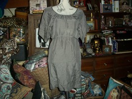 Anthropologie Moulinette Soeurs Stunning Heather Gray Silk Dress Size 4 - $35.00