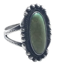 vintage navajo sterling silver turquoise ring size 6.5 - £43.07 GBP