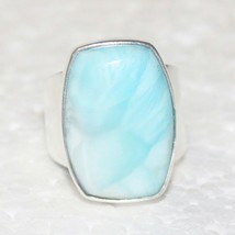 925 Sterlingsilber Natürlich Larimar Ring Handmade Geburtsstein Schmuck Alle Eu - £41.73 GBP