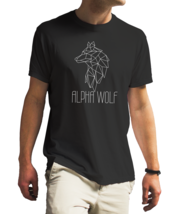 Alpha Wolf Art Unisex Black T-Shirt - £18.02 GBP