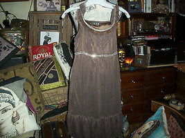 Anthropologie 213 By Michelle Kim Pretty Chocolate Sequin Dress Size Xs - £15.82 GBP