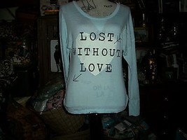 Self Esteem Sweet Baby Blue &quot;Lost Without You&#39; Blouse Size S - £7.91 GBP