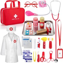 Doctor Kit for Kids 36 Pcs Pretend Kids Doctor Playset kit for Toddlers 3 5 with - £43.73 GBP