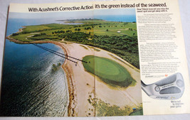 1973 Two Page Color Ad Acushnet Golf  It&#39;s the Green Instead of Seaweed - $7.99