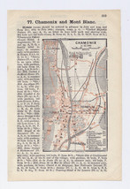 1922 Original Miniature Vintage City Map Of Chamonix / France - £15.22 GBP