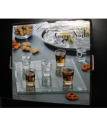 Crystal Clear Game Night Tic Tac Toe Drinking Game 9 Shot Glasses Game B... - £9.47 GBP