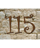 Set of 10 Rustic House Numbers or Letters / 2 Inch up to 8 Inch / Metal ... - £74.70 GBP+