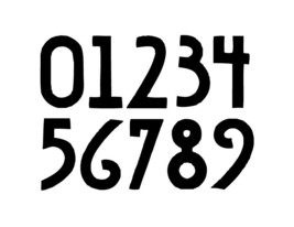 Mission Style House Numbers or Letters (Set of 9)  - £113.23 GBP