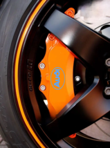 Audi Logo Stickers for brake calipers 6pcs, light blue - $17.99