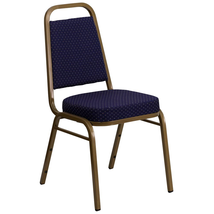 HERCULES Series Trapezoidal Back Stacking Banquet Chair in Navy - £73.38 GBP