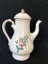 Cantagalli  coffee pot with lid hand painted Firenze Italian pottery floral - £19.32 GBP