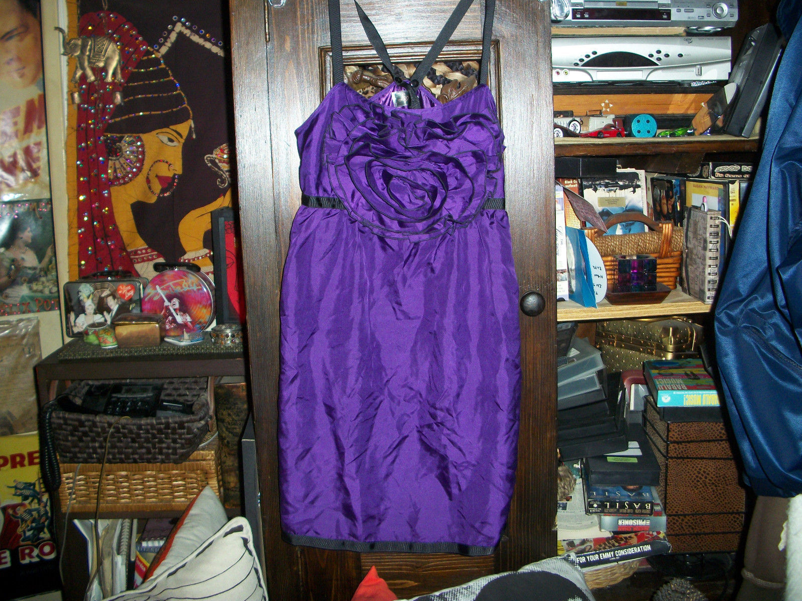 Primary image for LIPSY Lovely Deep Purple Silk Baby Doll Dress Size XS/S