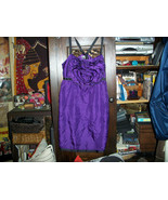 LIPSY Lovely Deep Purple Silk Baby Doll Dress Size XS/S - £18.20 GBP