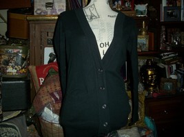 VICTORIA&#39;S SECRET  &quot;Pink&quot;Sharp Jet Black Lace Cardigan Size SP - £10.90 GBP