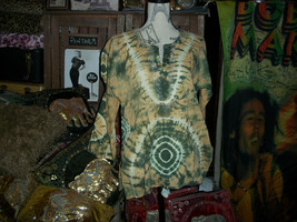 BATIK PRINT Free Spirited Tye Dye Embroidered Tunic Size 40 {Unbranded} - $14.85
