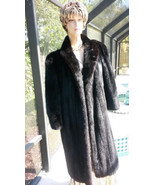 GENUINE Black Ranch Mink Fur Full Length Coat HIGH END VINTAGE SIZE: 16 ... - $20,940.13 MXN
