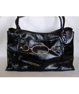 Liz &amp; Co Black Purse Hand Bag Faux Leather Large Shoulder Tote Hobo Meta... - £18.98 GBP