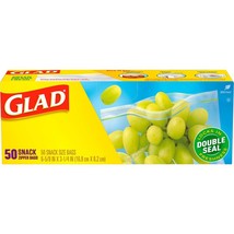 Glad Snack Size Bags 22 Snack Zipper Bags New In Box - £4.92 GBP