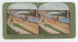 c1900&#39;s Colorized Stereoview Grand Arch of Washington Bridge, Speedway New York - £9.54 GBP