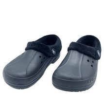 CROCS Shoes Mens Unisex Black Fur Lined Comfort Work Clogs Slip On Casual 9 - £22.39 GBP