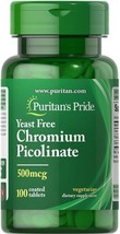 Puritan&#39;s Pride Chromium Picolinate - 500mcg, 100 Tablets - £4.69 GBP