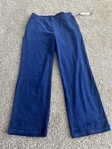 NWT Nicole Miller New York Women&#39;s Velour Blue Sweat Pants Lounge Wear Sz Large - £20.87 GBP