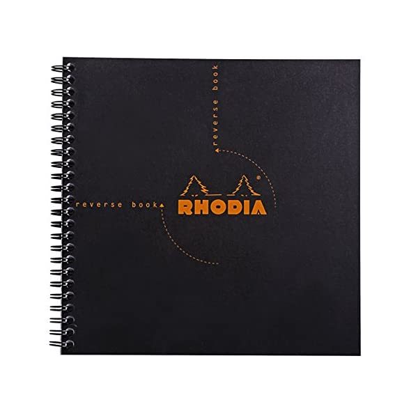 Rhodia Wirebound Black Reverse Book 8 1/4 x 8 1/4  - $12.00