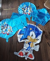Sonic Birthday Party Supplies , Plates, Napkins cups Table Cover foil Ba... - £7.74 GBP
