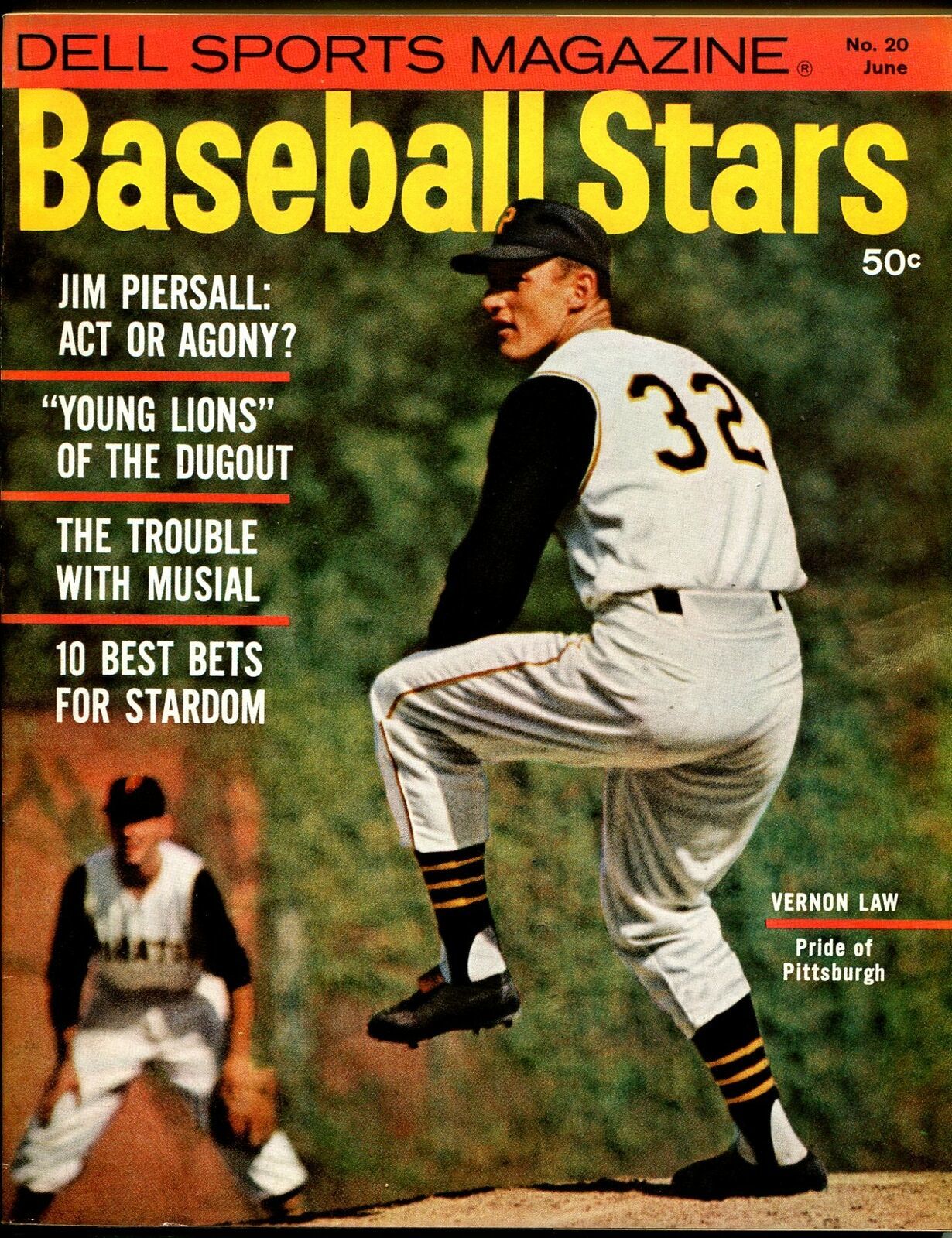 Baseball #20 1961-Dell-Vernon Law-Pittsburgh Pirates-MLB-VF - £53.43 GBP