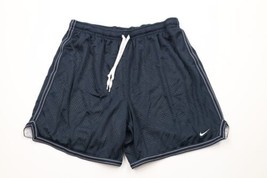 Vintage Nike Mens Medium Travis Scott Mini Swoosh Striped Piping Mesh Shorts - $49.45