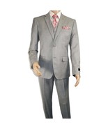 Mens Three Piece Suit Vested VITALI Soft Fabric With Sheen M3090 Stone G... - $232.30 CAD