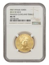 2012-W $10 Frances Cleveland 2nd NGC MS70 - $1,604.14