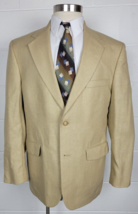 Lands End Mens Silk Wool Tan Sport Coat Jacket 42R - £19.78 GBP