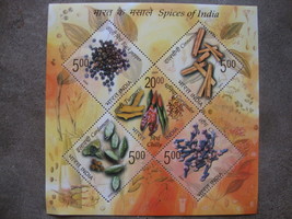 India 2009 MNH - Spices of India Minisheet - $2.00