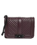 Rebecca Minkoff Small Love Leather Quilted Crossbody Bag,  Burgundy, NWT - €196,49 EUR