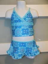 Cabanalife Blue Print 2 PC Swim Suit Size 2T Girls NWOT - $361.69 MXN