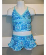 Cabana life Blue Print 2 PC Swim Suit Size 2T Girls NWOT - $23.37 CAD
