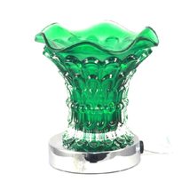 Crystal Clear Green Color Touch Activation Aroma Warmer Lamp with Dish, ... - £15.21 GBP