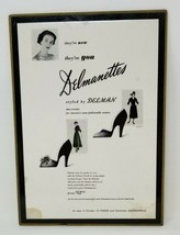 Delmanettes Mounted Advertisement Vintage 1950s Shoes Fashion - £15.14 GBP