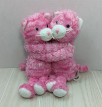 Galerie Target Store Pink Plush pair hugging cats striped tabby kitties - $9.89