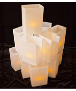 WHITE Luminary Light Set W/ Candles walkway lights - hard shell Plastic box - £118.64 GBP