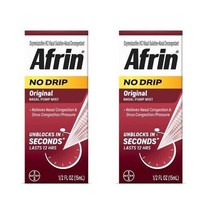 Afrin No Drip Nasal Spray Original 1/2oz Each Exp-05/2026 2 PACK - £14.86 GBP